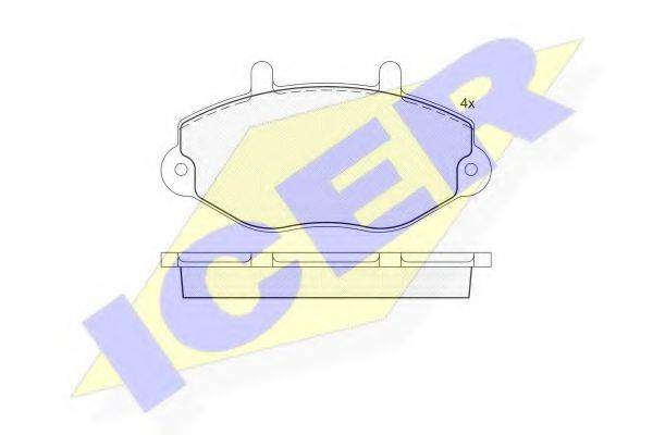 ICER 140897 Комплект гальмівних колодок, дискове гальмо