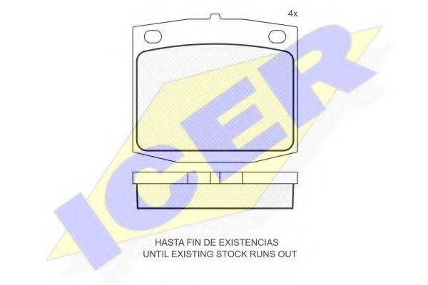ICER 180271 Комплект гальмівних колодок, дискове гальмо