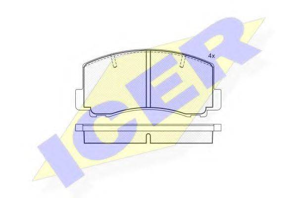 ICER 180502 Комплект гальмівних колодок, дискове гальмо