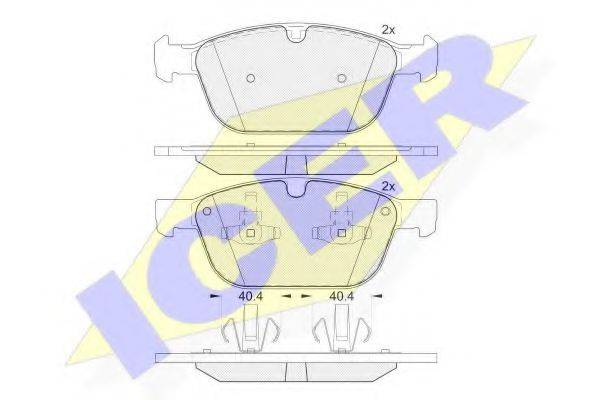 ICER 181920 Комплект гальмівних колодок, дискове гальмо