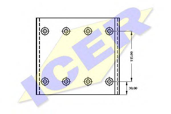 ICER 21993500 Комплект гальмівних черевиків, барабанні гальма