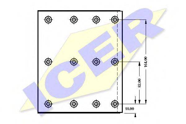 ICER 21993900 Комплект гальмівних черевиків, барабанні гальма