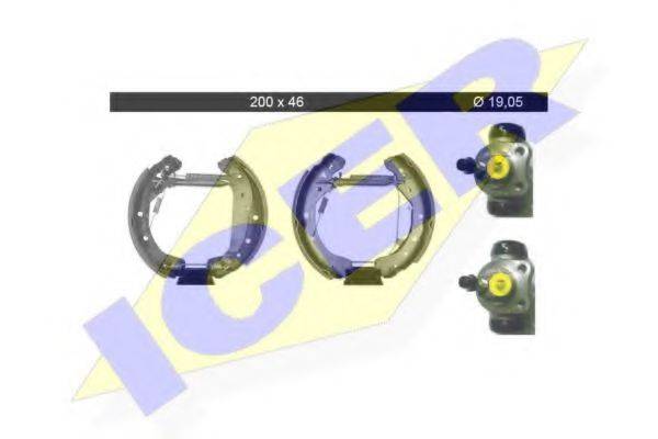 ICER 79KT0042C Комплект гальмівних колодок
