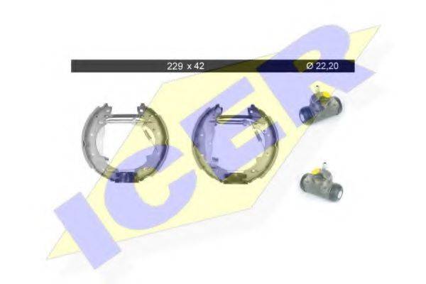 ICER 79KT0074C Комплект гальмівних колодок