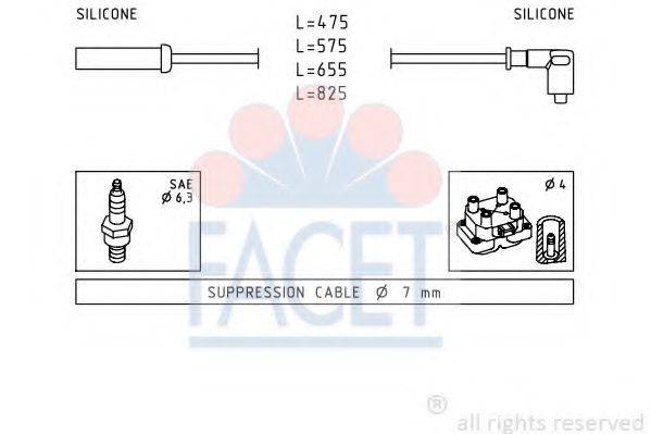 FACET 48494 Комплект дротів запалювання