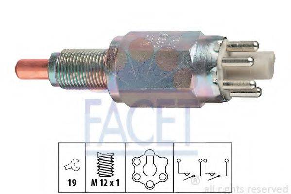 FACET 76243 Вимикач, фара заднього ходу