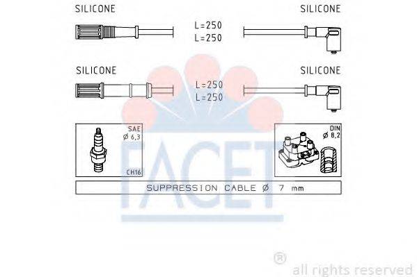 FACET 47170 Комплект дротів запалювання