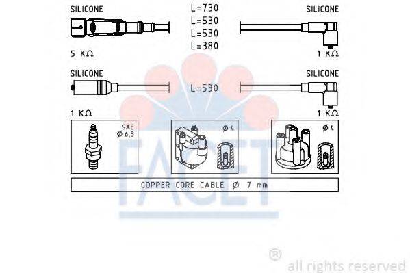 FACET 49609 Комплект дротів запалювання