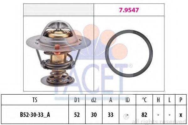 FACET 78947 Термостат, охолоджуюча рідина