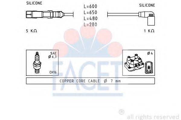 FACET 49484 Комплект дротів запалювання