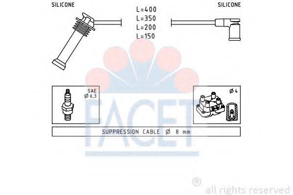 FACET 47242 Комплект дротів запалювання