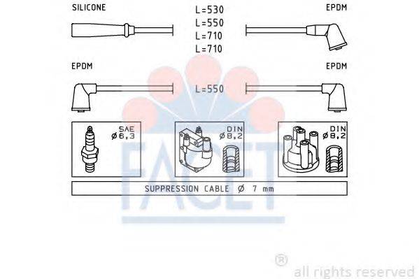 FACET 49413 Комплект дротів запалювання