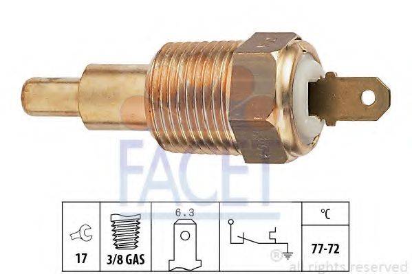 FACET 75269 Термивимикач, вентилятор радіатора