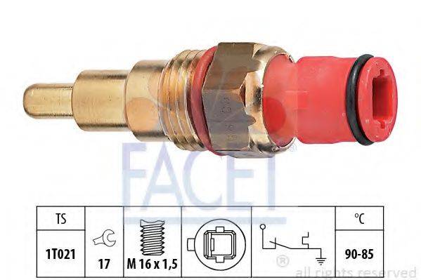 FACET 75070 Термивимикач, вентилятор радіатора