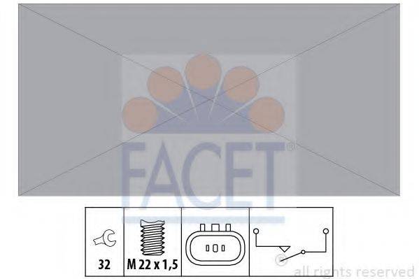 FACET 76308 Вимикач, фара заднього ходу