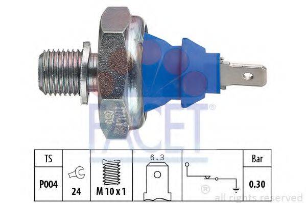 FACET 70108 Датчик тиску масла