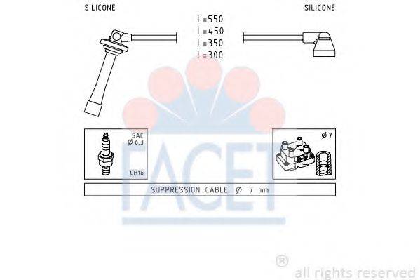 FACET 49739 Комплект дротів запалювання