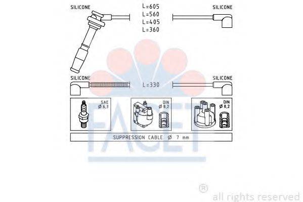 FACET 48609 Комплект дротів запалювання