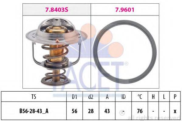 FACET 78403 Термостат, охолоджуюча рідина