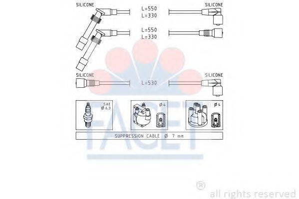 FACET 49532 Комплект дротів запалювання