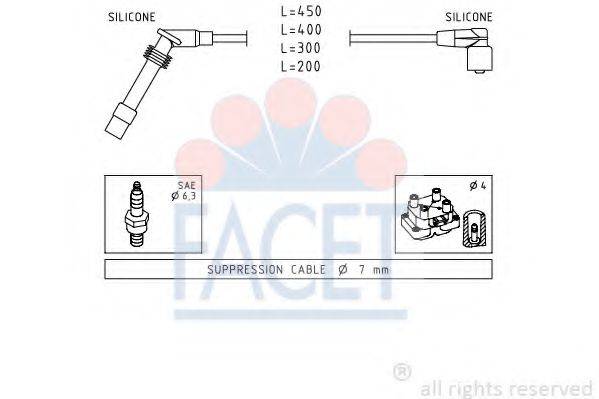 FACET 47203 Комплект дротів запалювання