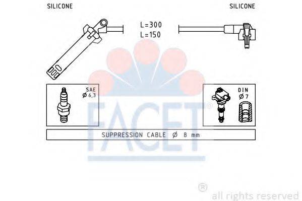 FACET 49145 Комплект дротів запалювання