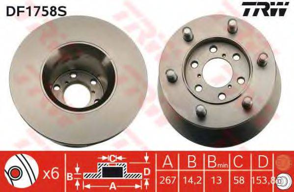 TRW DF1758S гальмівний диск