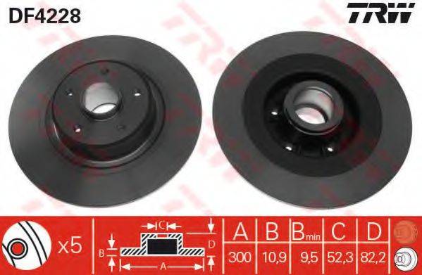 TRW DF4228 гальмівний диск