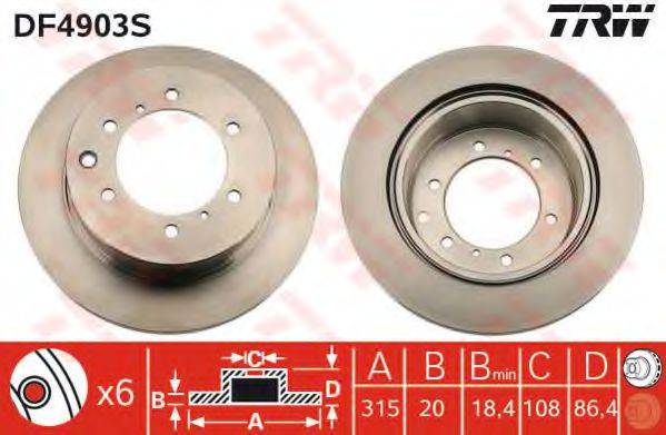 TRW DF4903S гальмівний диск