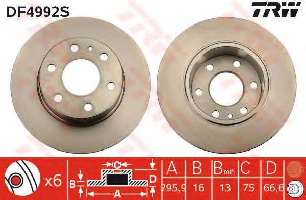 TRW DF4992S гальмівний диск