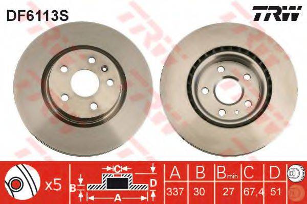TRW DF6113S гальмівний диск