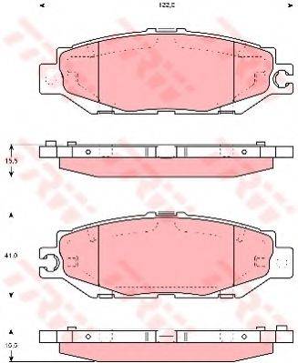 TRW GDB1240 Комплект гальмівних колодок, дискове гальмо