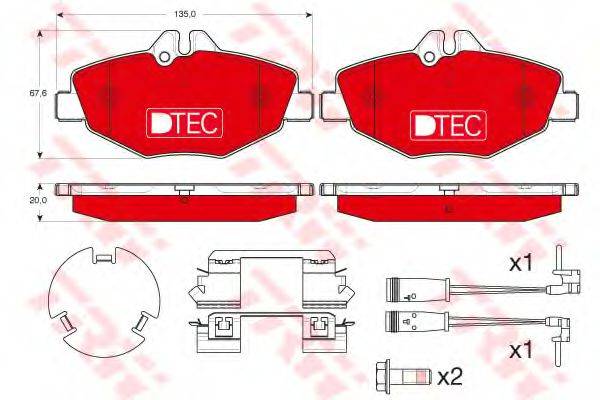 TRW GDB1542DTE Комплект гальмівних колодок, дискове гальмо