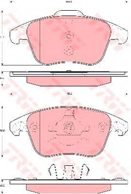 TRW GDB1691 Комплект гальмівних колодок, дискове гальмо