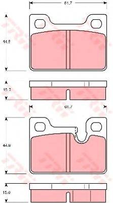 TRW GDB247 Комплект гальмівних колодок, дискове гальмо
