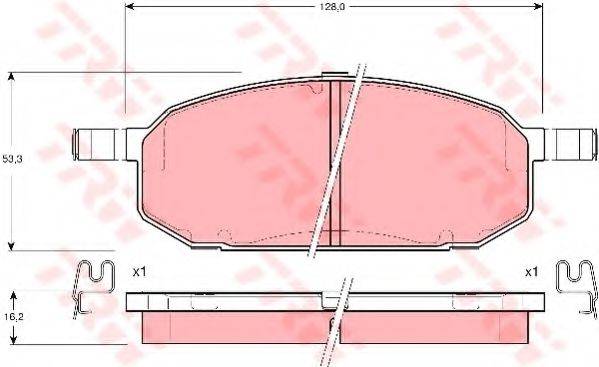 TRW GDB3153 Комплект гальмівних колодок, дискове гальмо