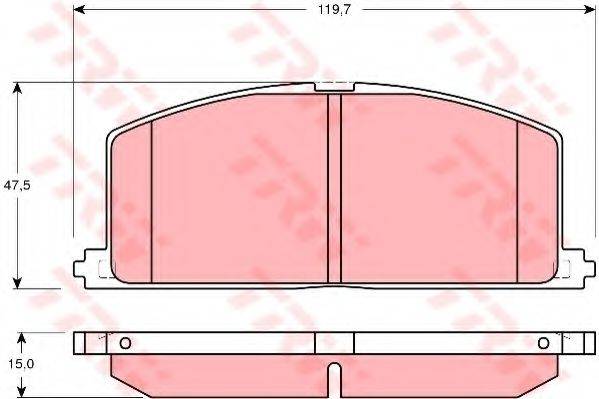 TRW GDB3184 Комплект гальмівних колодок, дискове гальмо