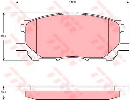 TRW GDB3397 Комплект гальмівних колодок, дискове гальмо