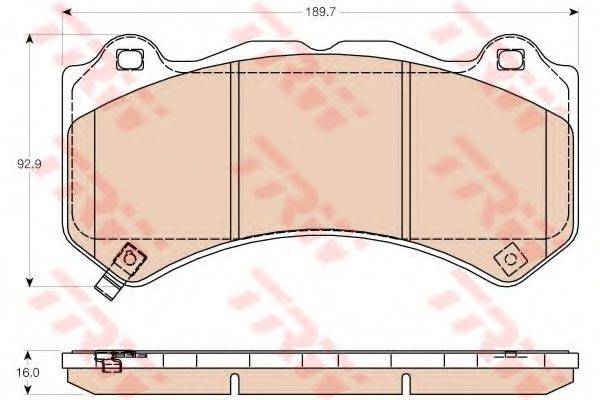 TRW GDB4450 Комплект гальмівних колодок, дискове гальмо