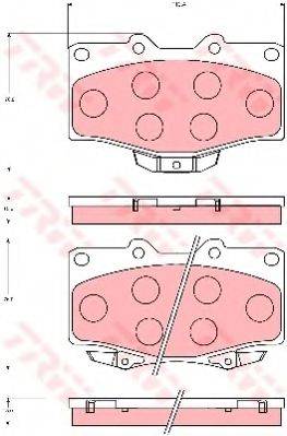 TRW GDB7049 Комплект гальмівних колодок, дискове гальмо