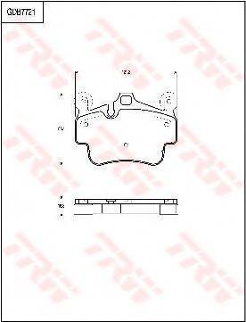 TRW GDB7721 Комплект гальмівних колодок, дискове гальмо