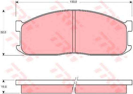 TRW GDB983 Комплект гальмівних колодок, дискове гальмо