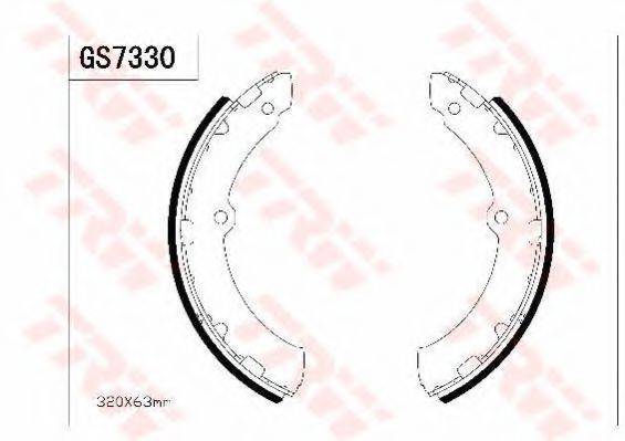 TRW GS7330 Комплект гальмівних колодок; Комплект гальмівних колодок, стоянкова гальмівна система