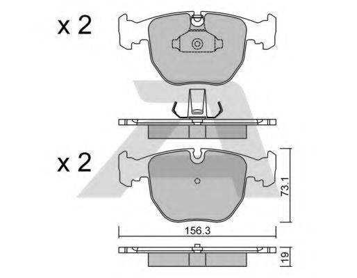 AISIN BPBM1004 Комплект гальмівних колодок, дискове гальмо