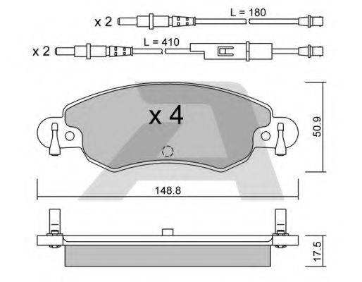 AISIN BPCI1006 Комплект гальмівних колодок, дискове гальмо