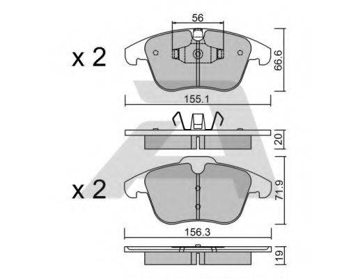 AISIN BPFO1003 Комплект гальмівних колодок, дискове гальмо