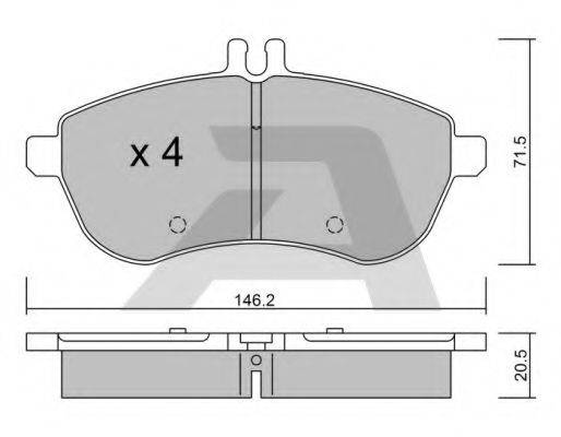 AISIN BPMB1002 Комплект гальмівних колодок, дискове гальмо