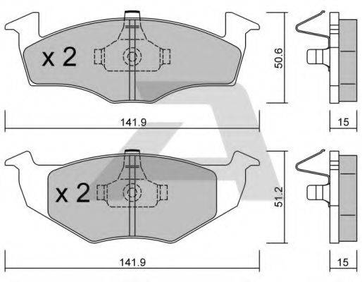 AISIN BPVW1005 Комплект гальмівних колодок, дискове гальмо