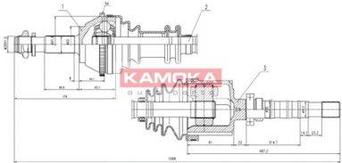 KAMOKA CT1138914 Приводний вал