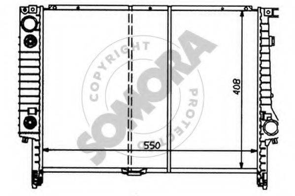 SOMORA 040343 Радіатор, охолодження двигуна